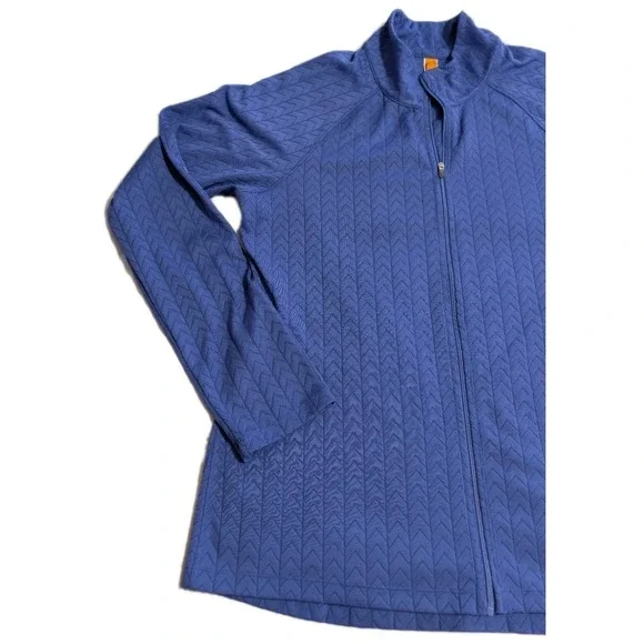 Lucy Athletic Jacket Womens L Blue Full Zip Yoga Running Lightweight Pockets - Picture 3 of 9